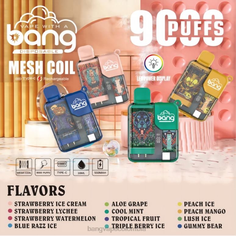 Bang Vape Box BC9000 precargado 16ml desechable 6Z0TJ6 - Bang Vape Flavors
