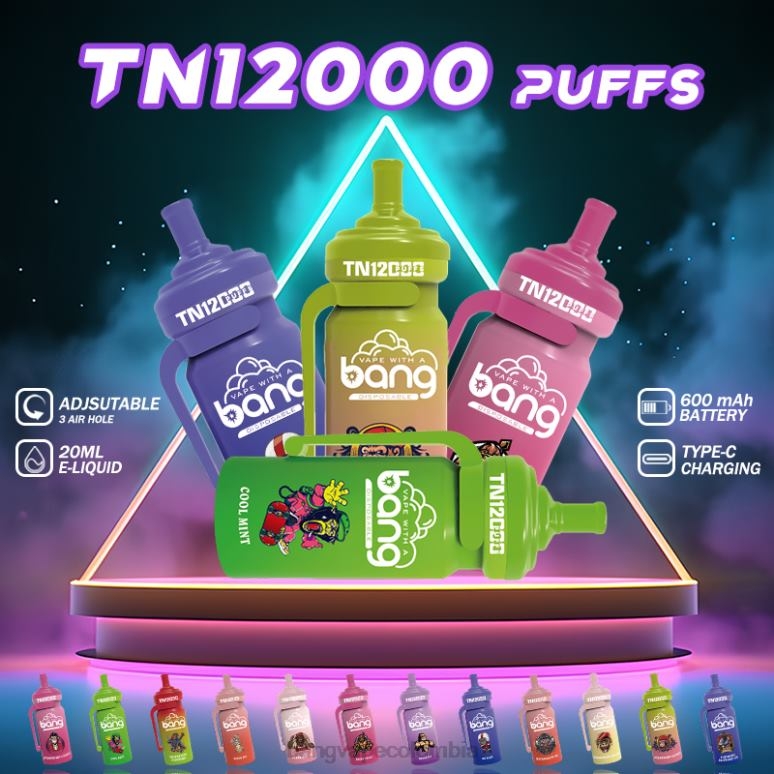 Bang Vape TN12000 vaina con bobina de malla desechable 6Z0TJ5 - Vape Gang Bogotá