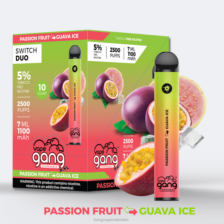 Vape Gang Switch Duo 2 sabores (caja de 10) manzana roja - manzana verde 6Z0TJ46 - Bang Vape Flavors