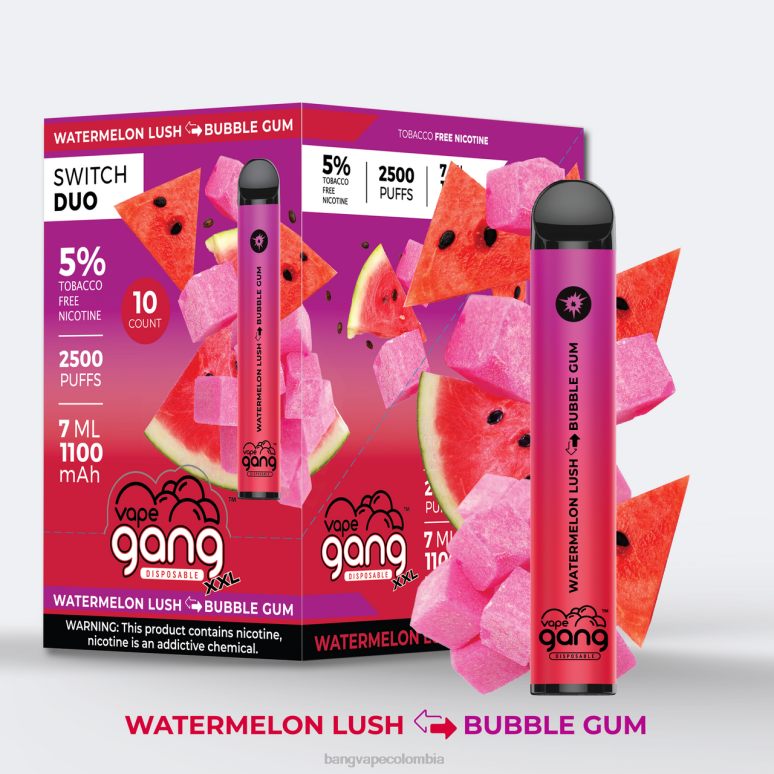 Vape Gang Switch Duo 2 sabores (caja de 10) uva de aloe - baya de aloe 6Z0TJ39 - Best Bang Vape Flavor