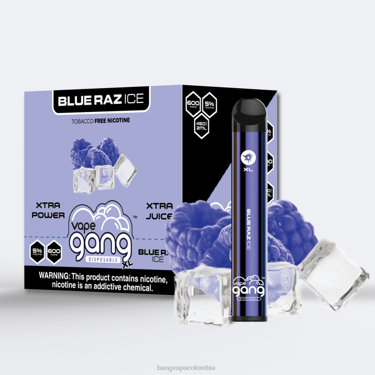 Vape Gang XL vaporizadores desechables 600 inhalaciones (caja de 10) hielo azul 6Z0TJ61 - Best Bang Vape Flavor