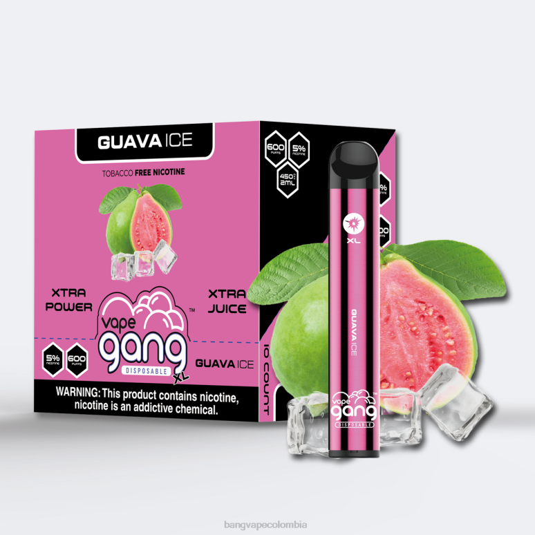 Vape Gang XL vaporizadores desechables 600 inhalaciones (caja de 10) hielo de guayaba 6Z0TJ72 - Bang Disposable Vape Flavors