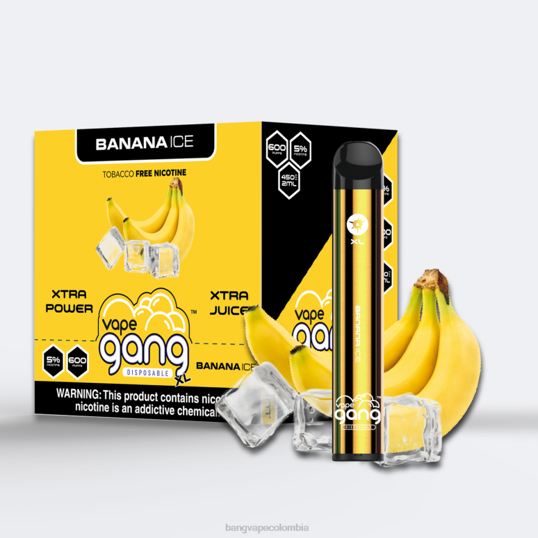 Vape Gang XL vaporizadores desechables 600 inhalaciones (caja de 10) hielo de plátano 6Z0TJ63 - Vape Bang Precio