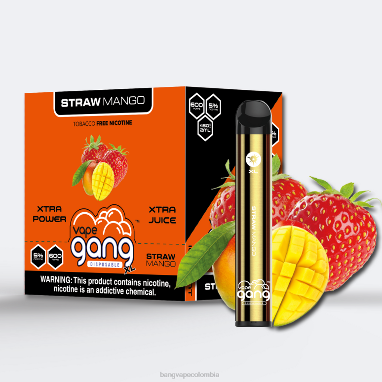 Vape Gang XL vaporizadores desechables 600 inhalaciones (caja de 10) mango de paja 6Z0TJ66 - Vape Gang Colombia